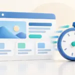 稳定网页旁摆放秒表和指针,用于表现快速响应的插图